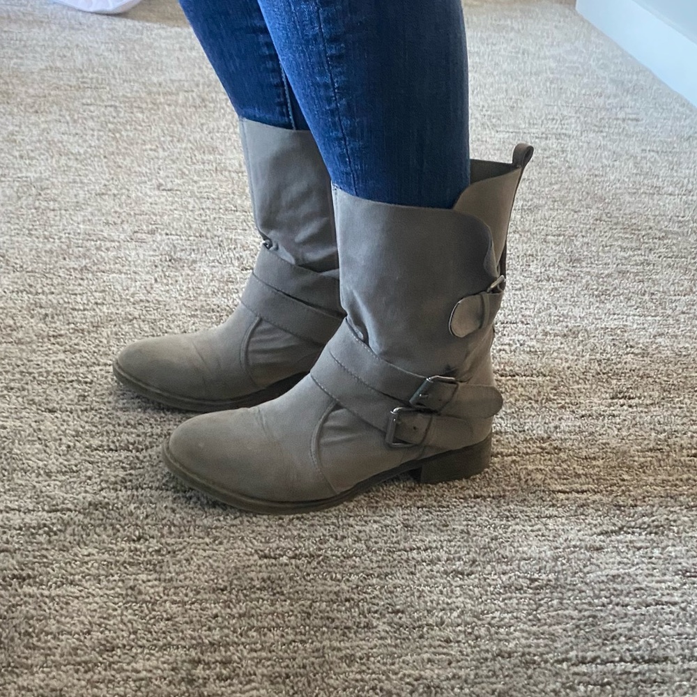 Gray Booties - size 8